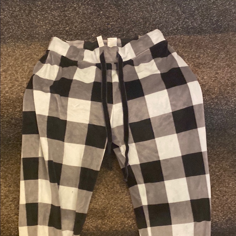 Kids Checkered Black and White Pants